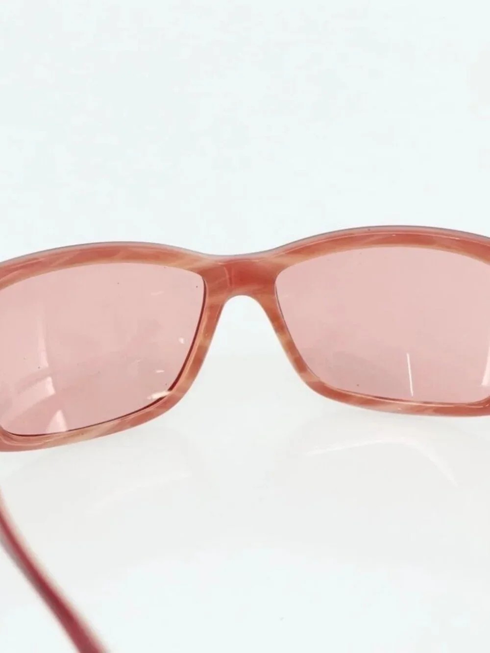 CHANEL Sunglasses plastic Red CC Auth 179323A
